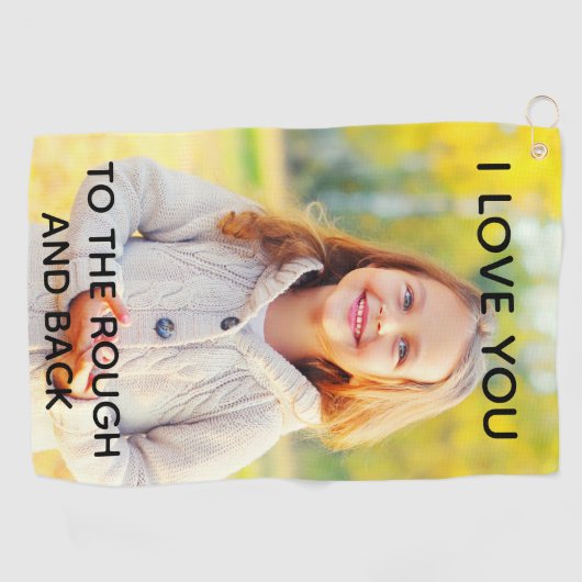 Aangepaste foto's van jou naar Rough en Back Golfhanddoek (Horizontaal)