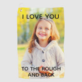 Aangepaste foto's van jou naar Rough en Back Golfhanddoek (Voorkant)