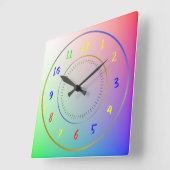 Aangepaste foto's van kinderen, gekleurde puzzelst vierkante klok (Hoek)