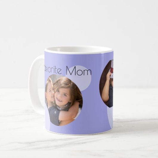 Aangepaste foto's van mam Blauwe Stippen Koffiemok (Voorkant links)