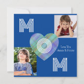 Aangepaste foto's van MOM-kinderen Blauwe Moederda (Voorkant)