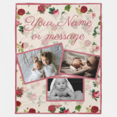 Aangepaste foto's van  Rozen Fleece Deken (Voorkant)