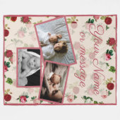 Aangepaste foto's van  Rozen Fleece Deken (Voorkant (Horizontaal))