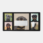Aangepaste foto's van zwarte honden op zwarte bure bureaumat (Keyboard & Muis)