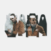 Aangepaste Foto's Verjaardagsblad Hoesje Man 40th Bedankdoosjes (Uitgevouwen)