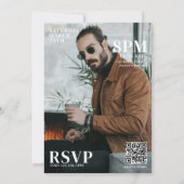 Aangepaste Foto's Verjaardagsblad Hoesje Man 40th Kaart (Achterkant)