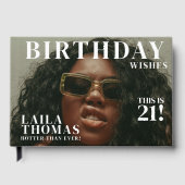 Aangepaste Foto's Verjaardagsfeest Magazine Hoesje Gastenboek (Voorkant)