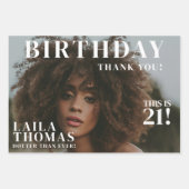 Aangepaste Foto's Verjaardagsfeest Magazine Hoesje Inpakpapier Vel (Voorkant 3)