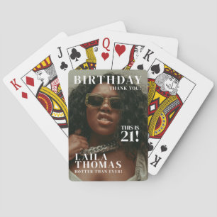 Aangepaste Foto's Verjaardagsfeest Magazine Hoesje Pokerkaarten