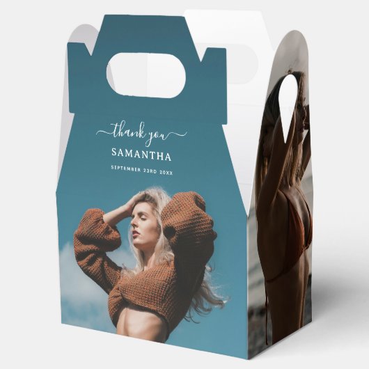 Aangepaste Foto's Verjaardagsfeest Selfie Afbeeldi Bedankdoosjes (Geopend)