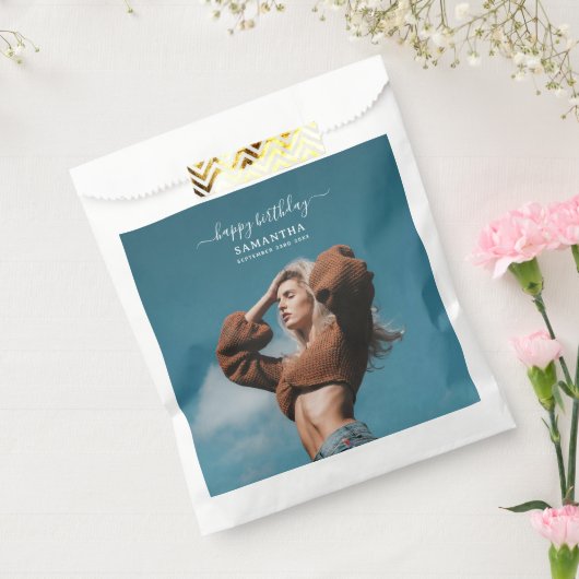 Aangepaste Foto's Verjaardagsfeest Selfie Afbeeldi Bedankzakje (Gezegeld)