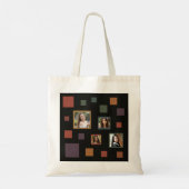 Aangepaste Fotos Vierkantjes Tote Bag (Achterkant)