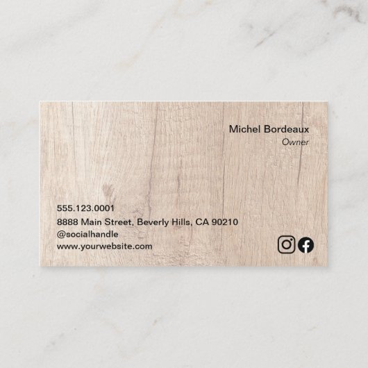 Aangepaste foto's Volledige service Catering Busin Visitekaartje (Achterkant)