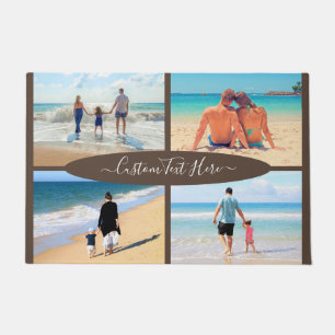 Aangepaste foto's voor collage en tekstkleur Doorm Deurmat