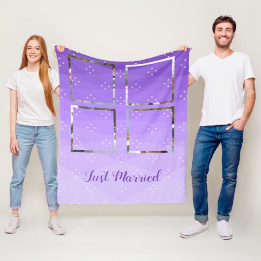 Aangepaste foto's voor het huwelijk fleece deken (In situ)