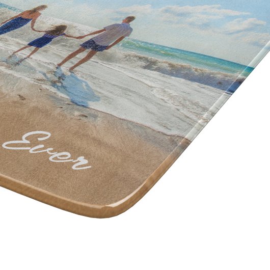 Aangepaste foto's voor je beste familie ooit snijplank (Hoek)