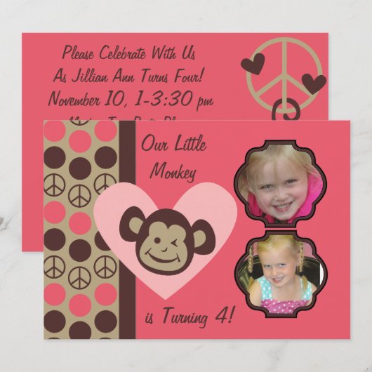 Aangepaste foto's voor meisjes Vredesmaandag Uitno Kaart (Voorkant / Achterkant)