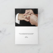Aangepaste foto's voor Mod Gray Wedding Handletter Bedankkaart (Binnen)