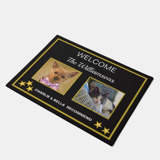 Aangepaste foto's Welkomstwoord Deurmat (Schuin)