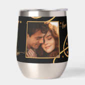 Aangepaste Foto's Zwart Goud Huwelijk Geïsoleerde (Links)