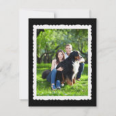 Aangepaste foto's zwart-wit bruiloft kaart (Achterkant)