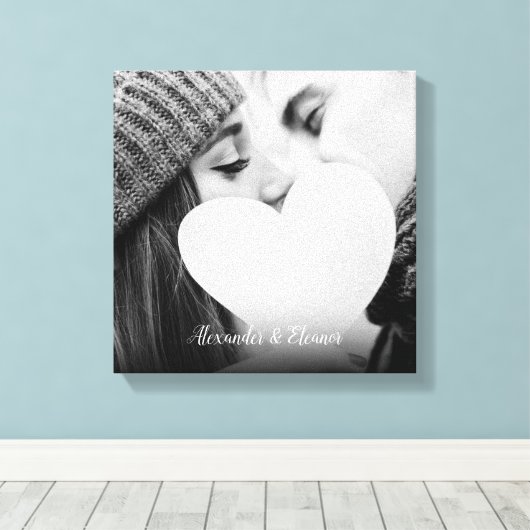 Aangepaste fotoscriptnaam canvas afdruk (Insitu (Houten vloer))