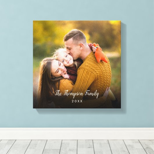 Aangepaste fotoscriptnaam canvas afdruk (Insitu (Houten vloer))