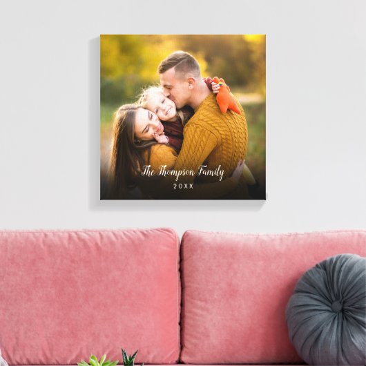 Aangepaste fotoscriptnaam canvas afdruk (Insitu (Woonkamer))