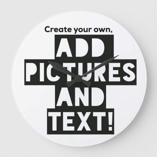 Aangepaste fotoselectie - Foto uploaden, tekst toe Grote Klok (Voorkant)