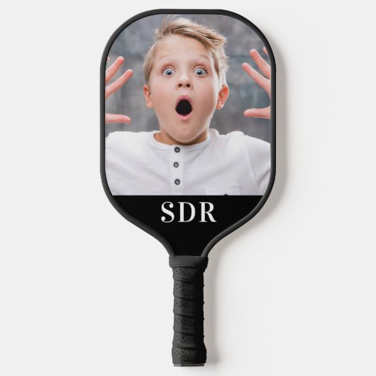 Aangepaste fotoserie Aangepaste 3-Letter-Monogram Pickleball Paddle (Voorkant)