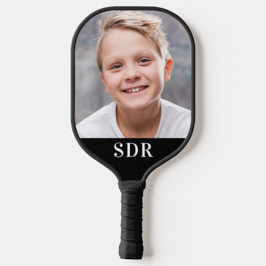 Aangepaste fotoserie Aangepaste 3-Letter-Monogram Pickleball Paddle (Achterkant)