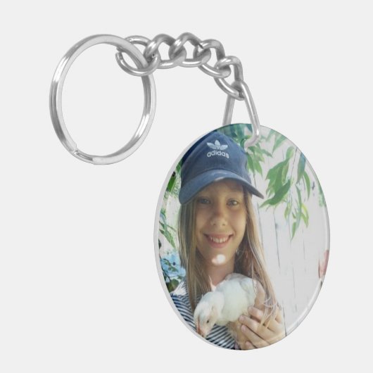 Aangepaste fotoserie eenvoudige minimalistische sl sleutelhanger (Voorkant Links)