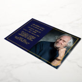 Aangepaste fotoserie met Navy & Gold Foil Folie Uitnodiging (Gedraaid)