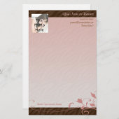 Aangepaste fotoserie, roze zwijn briefpapier (Voorkant / Achterkant)