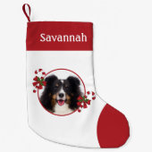 Aangepaste fotosjablonen met snoepstokjes en naam kleine kerstsok (Voorkant)