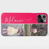 Aangepaste fotosjabloon 2 verticale foto's Naam Ro iPhone Hoesje (Achterkant horizontaal)
