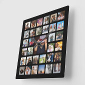 Aangepaste fotosjabloon collage vierkante klok (Hoek)