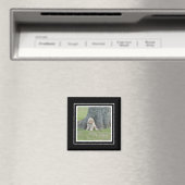 Aangepaste fotosjabloon Echte zwart-wit afbeelding Magneet (Insitu (Vaatwasser))