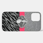 Aangepaste fotosjabloon Girly Pink Animal Pattern Case-Mate iPhone Case (Achterkant (horizontaal))