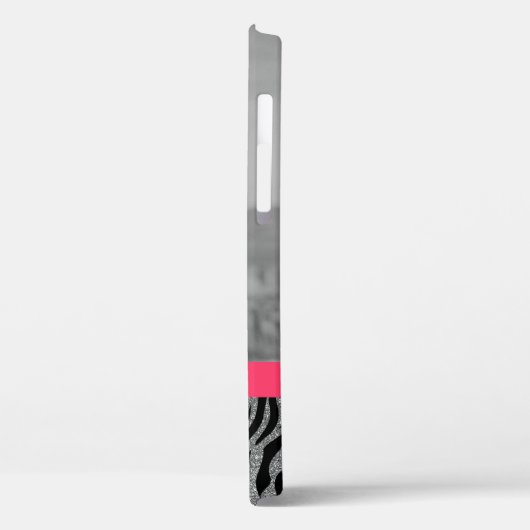 Aangepaste fotosjabloon Girly Pink Zebra Stripes Case-Mate iPhone Case (Achterkant / Links)