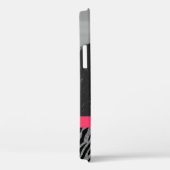 Aangepaste fotosjabloon Girly Pink Zebra Stripes Case-Mate iPhone Case (Achterkant / Rechts)