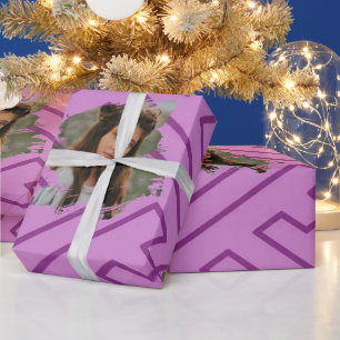 Aangepaste Fotosjabloon Griekse Inspiratie Roze Cadeaupapier