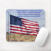 Aangepaste fotosjabloon Tekst Amerikaanse vlag Fot Muismat (Met muis)