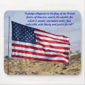 Aangepaste fotosjabloon Tekst Amerikaanse vlag Fot Muismat (Voorkant)