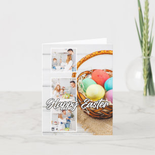 Aangepaste fotosjabloon voor de Paasfamilie person Feestdagen Kaart