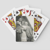 Aangepaste fotosjabloonfamilie Script-overlay Pokerkaarten (Achterkant)