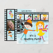 Aangepaste fotoSkating Party-uitnodigingen Kaart (Voorkant / Achterkant)
