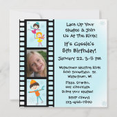 Aangepaste fotoSkating Party-uitnodigingen Kaart (Achterkant)