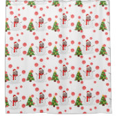 Aangepaste fotosneeuwman douchegordijn (Voorkant)