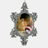 Aangepaste fotosnowflake-versiering tin sneeuwvlok ornament (Links)